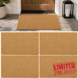 4 Pcs Plain Door Mat for Painting Stenciling Artificial Blank Coir Doormats                                                          17 x 30 Inch DIY Door Mat with Non-Slip Rubber Backing for Personalized Welcome Mats Seasonal Crafts Entryway Holiday Deco