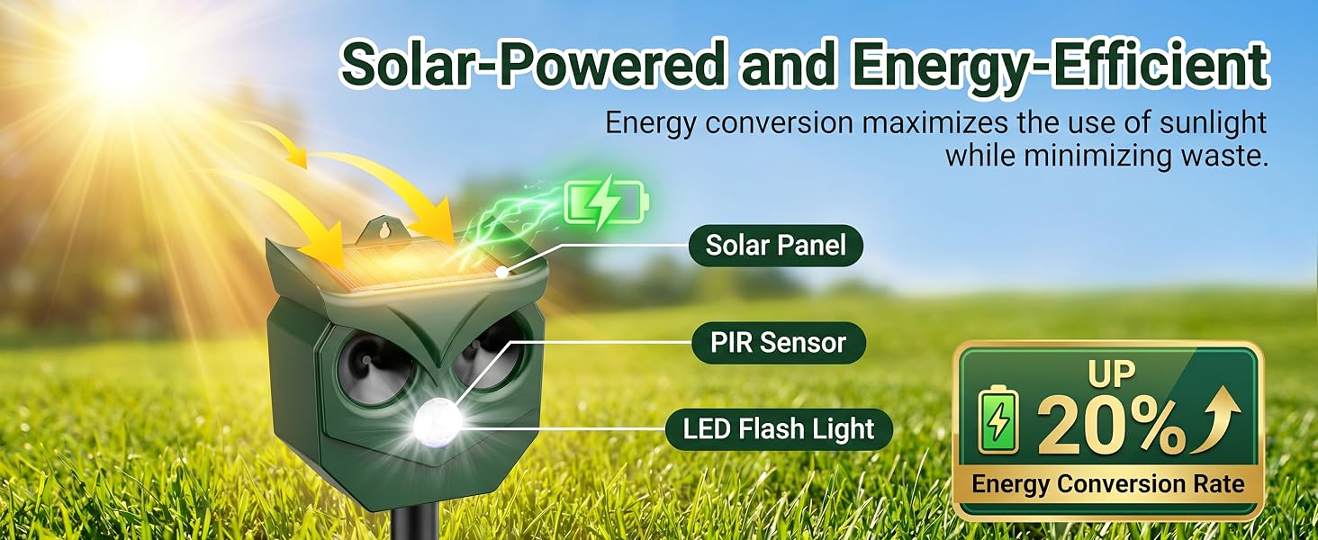 Solar Ultrasonic Animal Repeller