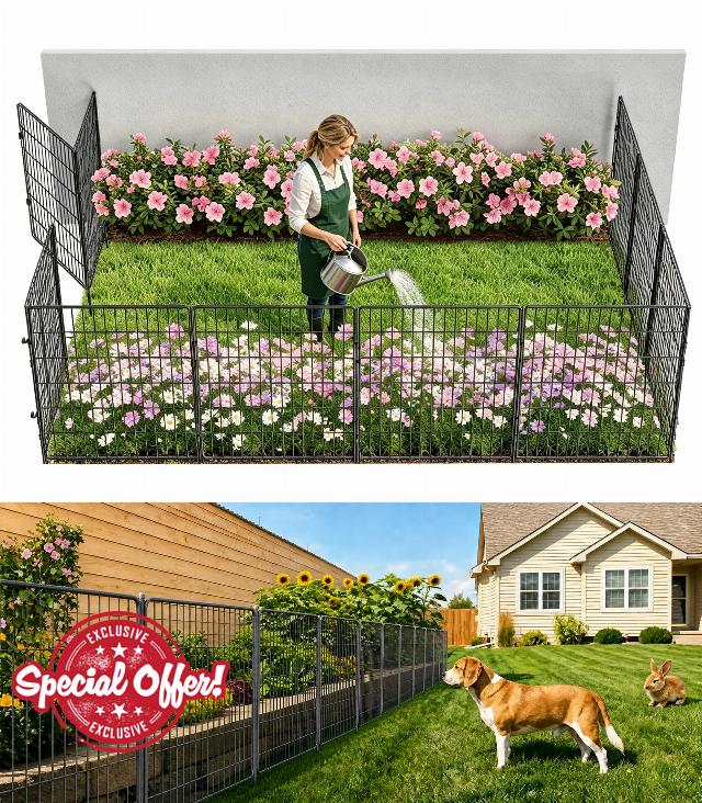 3-Layer No Dig Metal Dog Fence for Yard