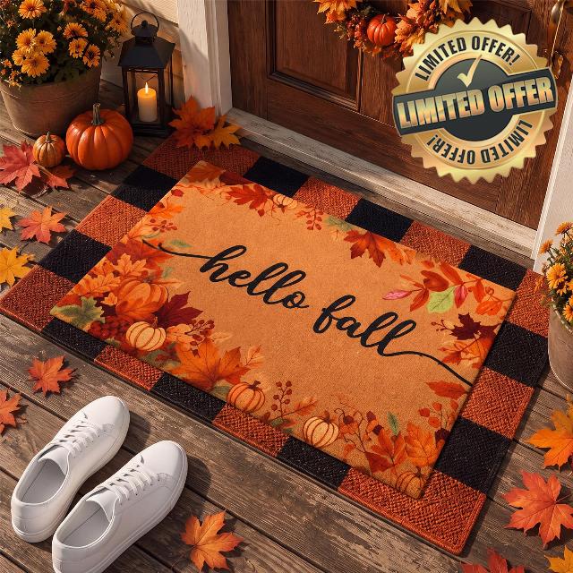 2 Pack Hello Fall Welcome Doormat