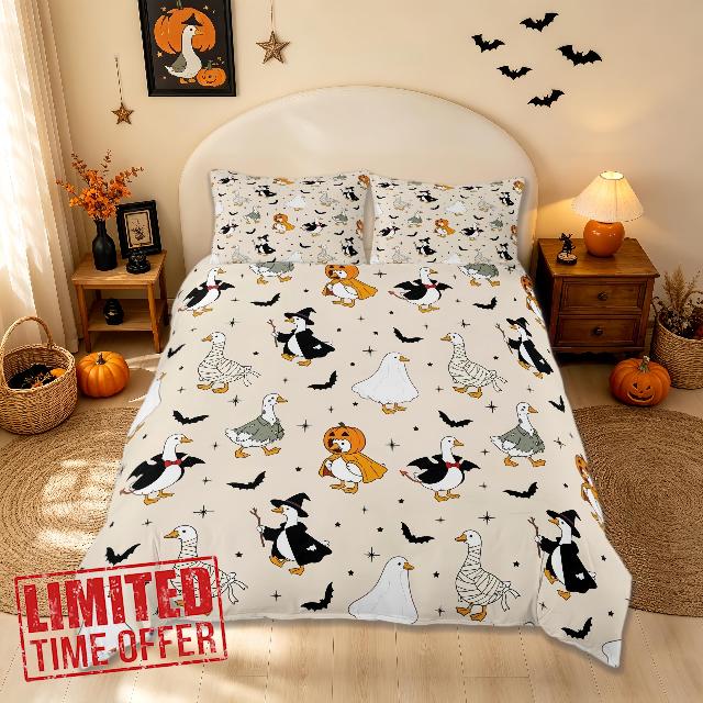 Manfei Funny Duck Kids Duvet Cover Set Queen Size
