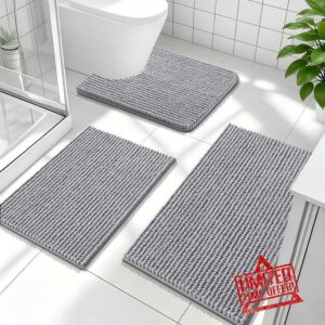 OLANLY Bathroom Rugs Sets 3 Piece