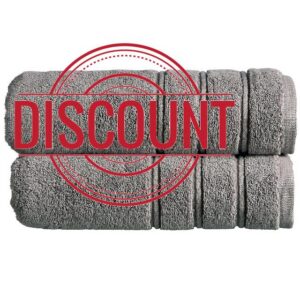 Christy Antalya Bath Towel | Set of 2 | 100% Turkish Cotton | Storm Grey