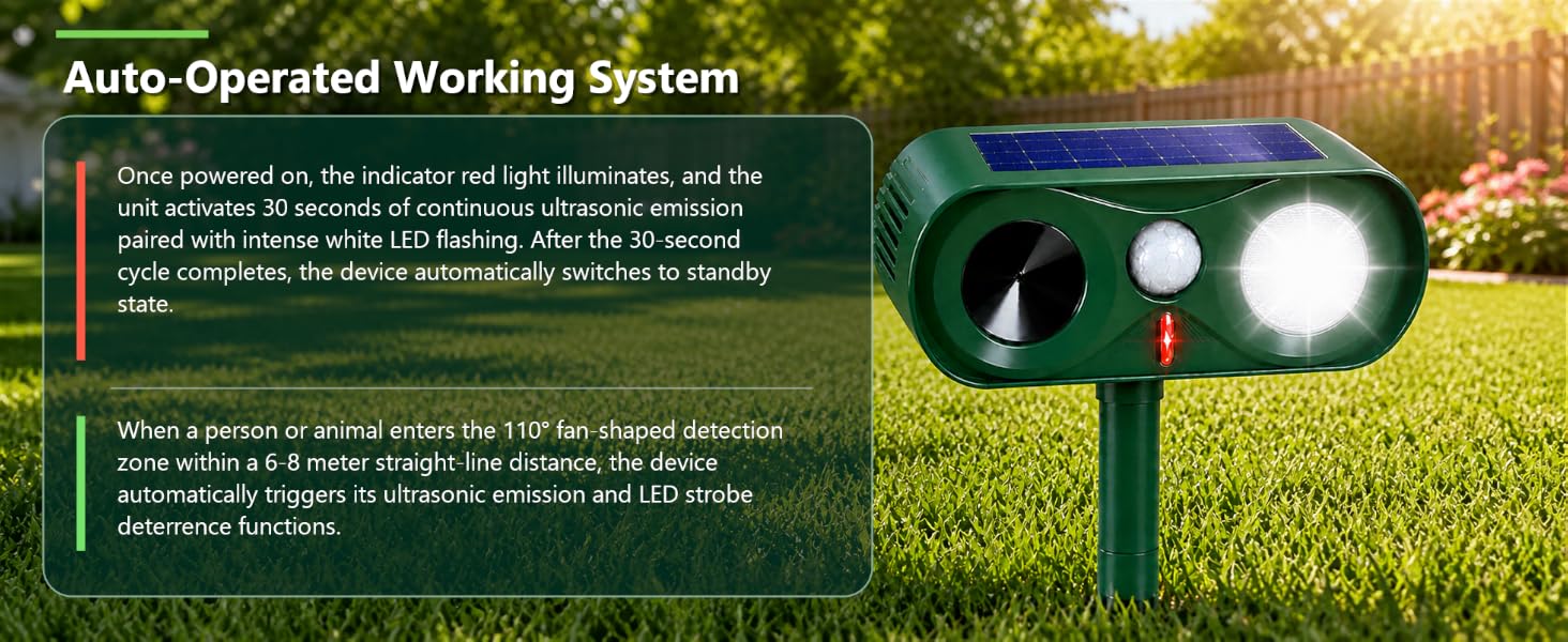 solar ultrasonic animal repeller