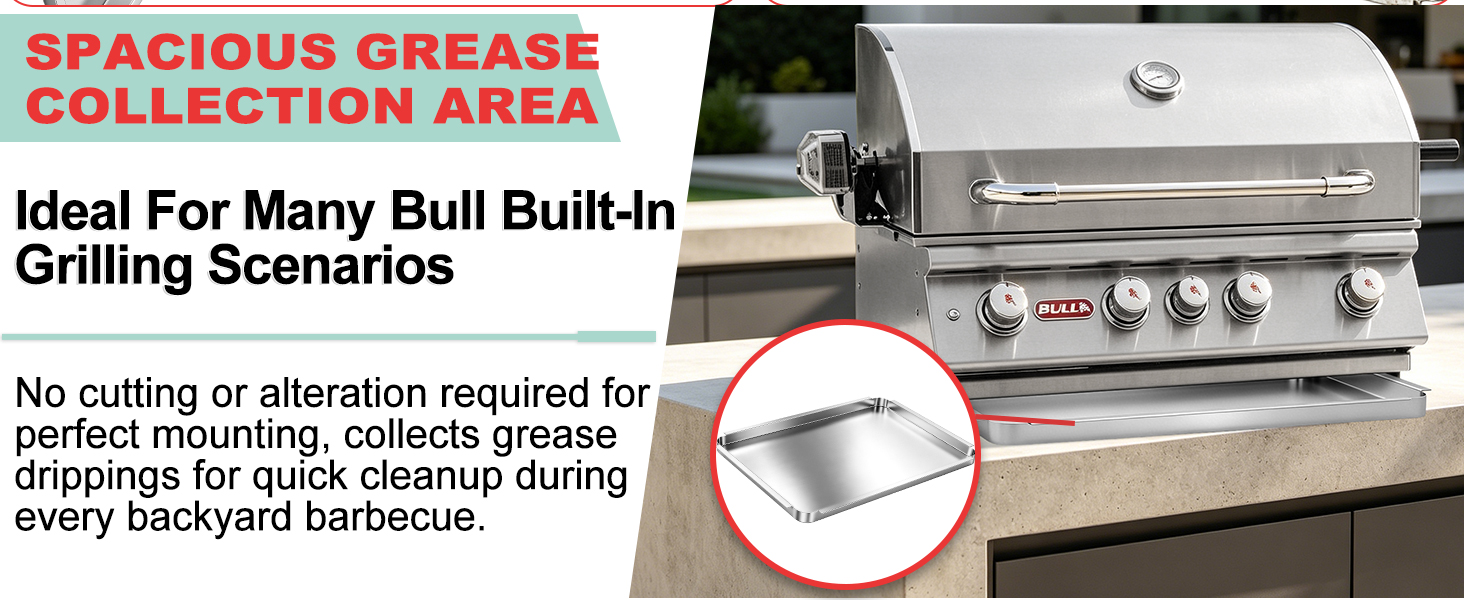 Drip Pan for Most 30" Bull Grills