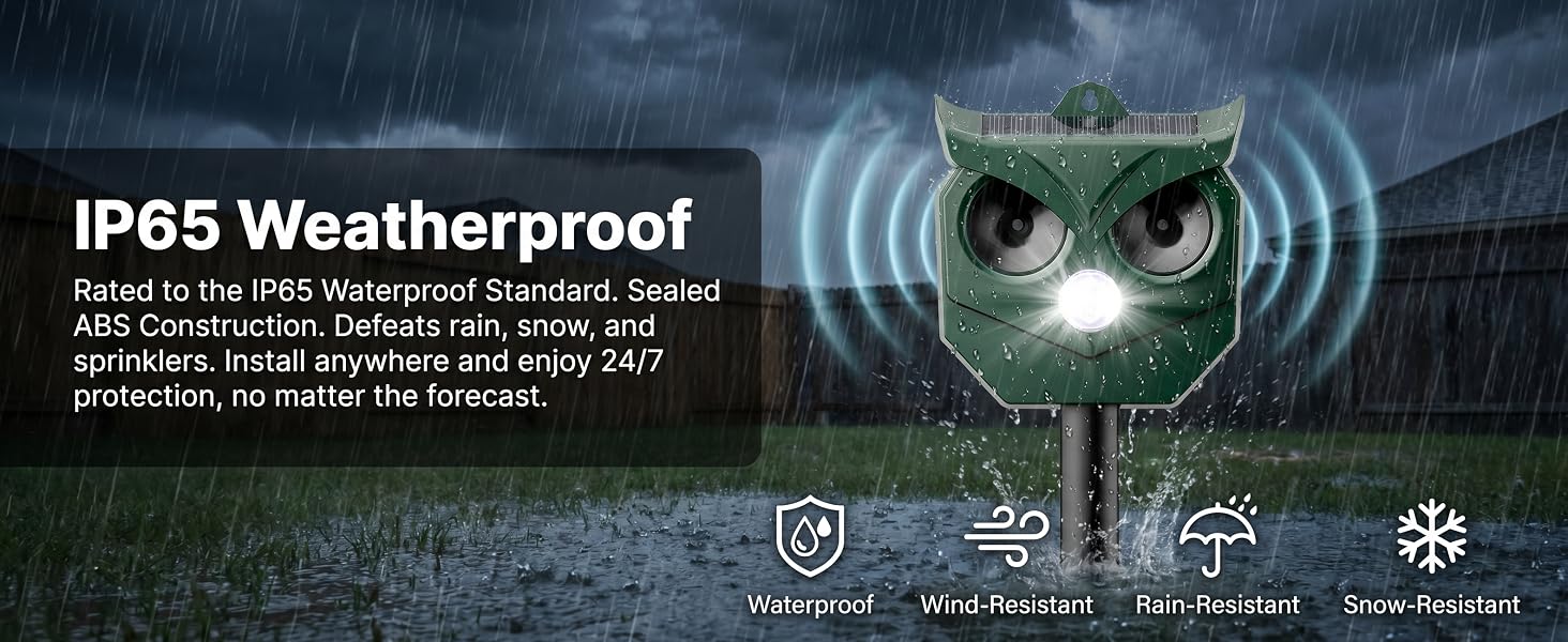 Solar Ultrasonic Animal Repeller