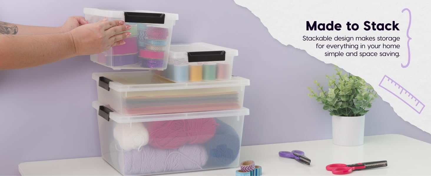 IRIS USA Storage Bins with Lids