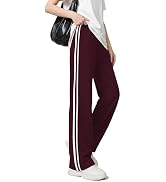 Elarvynx Womens 28"/30"/32"/34" Track Pants Wide Leg Zipper Pockets Sweatpants Jogger Athletic Wo...