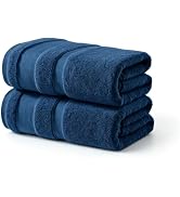 ZGSQWJSS Towels for Bathroom Set, 100% Cotton, 27” x 55”(Pack of 2) (Gray) | Highly Absorbent Qui...