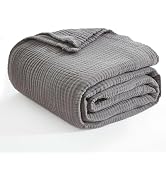 EMME 9 Layer Muslin Blanket for Adults 100% Cotton, Queen Blankets for Bed, Pre-Washed Soft Breat...