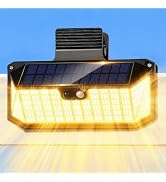 LUHLEE 470 LED Clip On Solar Light Outdoor, Motion Sensor Lights for Fence | 4200LM & 4000mAh Sol...