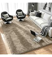 5x8 Area Rugs for Living Room, Bedroom, Ultra Soft Fluffy Shag Bedside Rug, Non-Slip & Non-Sheddi...