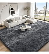 TENGTENGLINK 9x12 Fluffy Shag Area Rug Living Room Washable Non-Slip Camel | Ultra Soft 1.8" Thic...