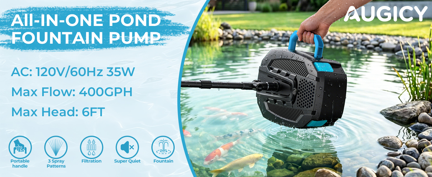 AII-IN-ONE PONDFOUNTAIN PUMP