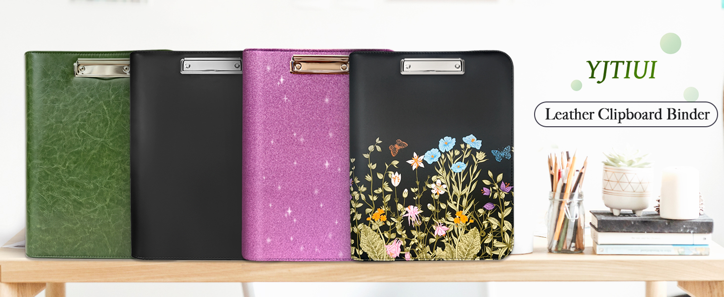 Leather Clipboard Binder with Storage