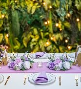 purple centerpieces for table