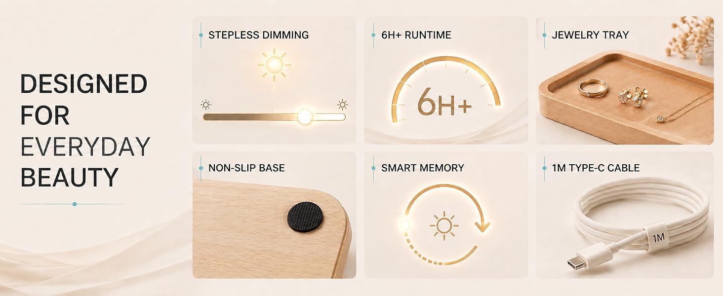 led makeup mirror with lights