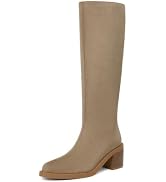 Knee High Boots Women Pointed Toe Tall Boots Chunky Block Heel Boots | Side Zipper,Fall Spring Wi...