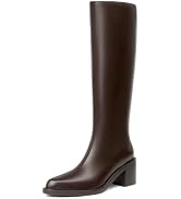 Knee High Boots Women Pointed Toe Tall Boots Chunky Block Heel Boots | Side Zipper,Fall Spring Wi...