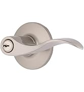 BRINKS – Contemporary Keyed Entry Ball Door Knob, Satin Nickel - Designed for Sleek and Modern Ho...