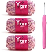 Sekafris Crochet Yarn with Cotton Yarn for Crocheting - Crochet Knitting Yarns for Beginners with...