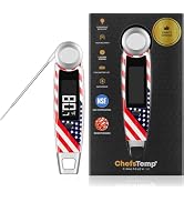 Pocket Pro 1-Second Instant Read Digital Meat Thermometer Rechargeable for Grilling, Food, BBQ, K...