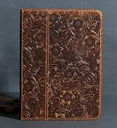 Gexmil ipad leather case flower pattern sanded black