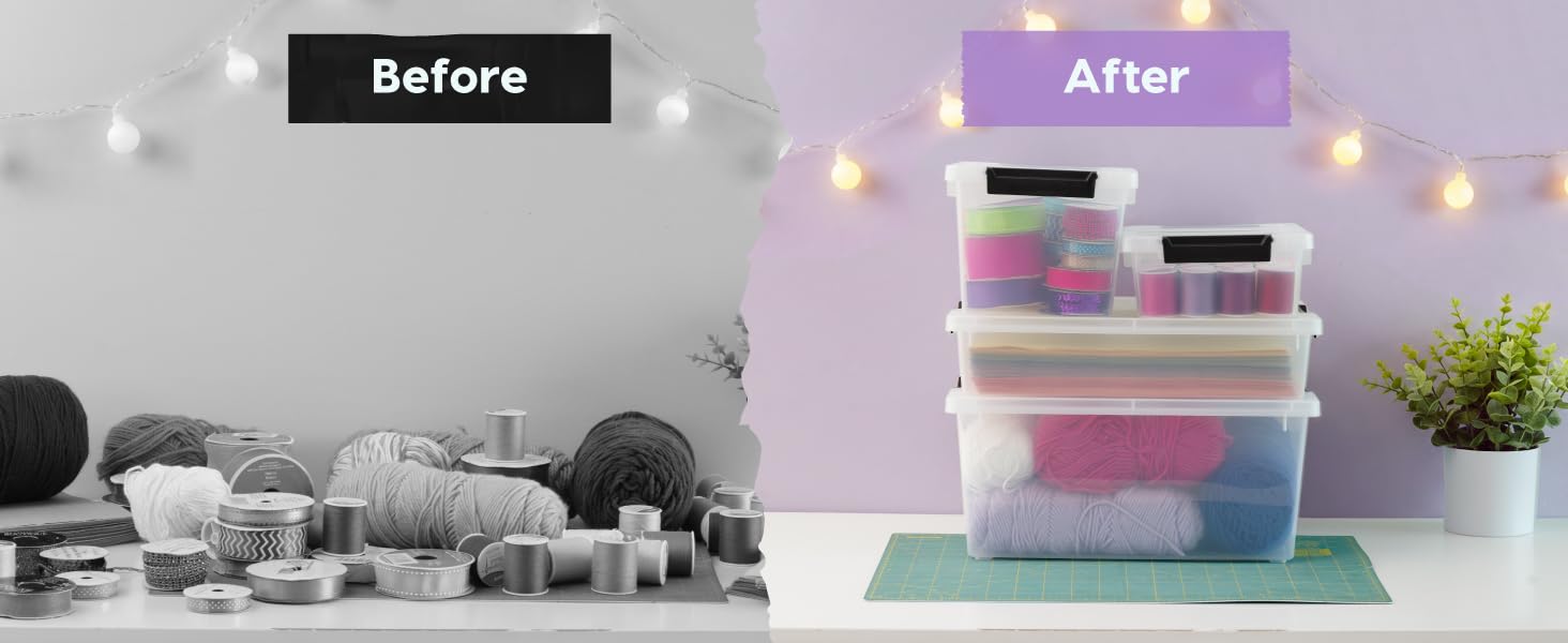 IRIS USA Storage Bins with Lids