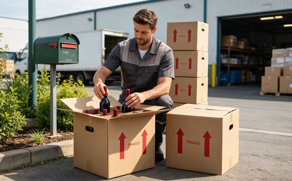 14x12x13 Wine Bottle Moving Boxes