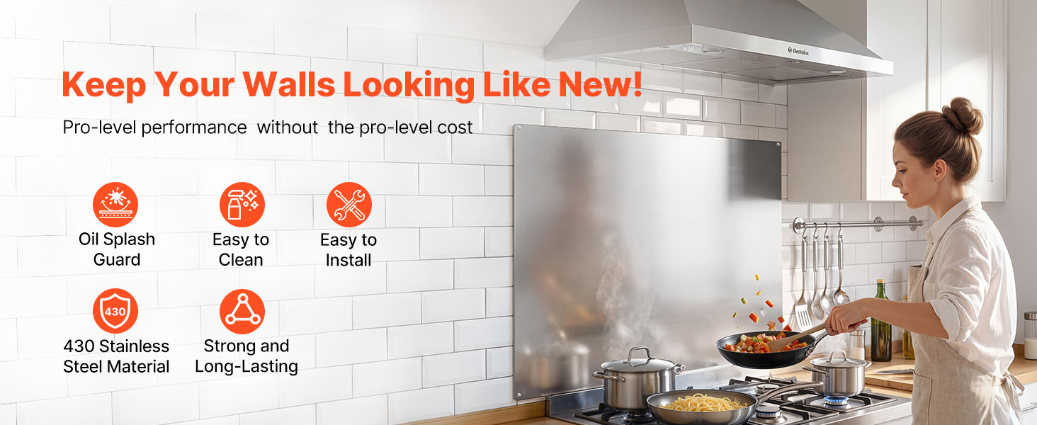 stainless steel backsplash