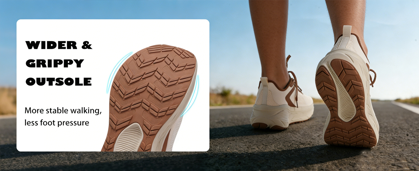 women thick sole wide toe box lightweight sneakers walking running shoes