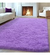 Mugorn Navy Blue Rug for Living Room, 8x10 Large Fluffy Rugs for Bedroom | Soft Carpet Shag Kids ...