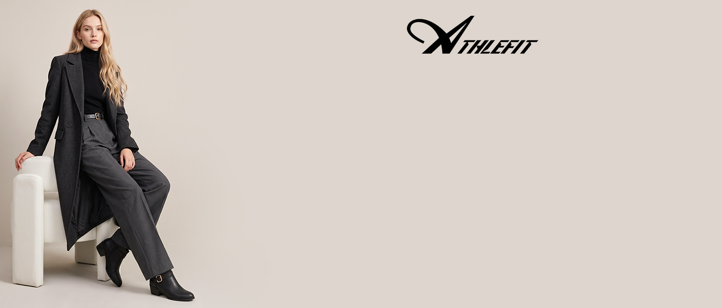 Womens Chunky Low Heel Ankle Boots