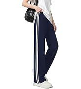 Elarvynx Womens 28"/30"/32"/34" Track Pants Wide Leg Zipper Pockets Sweatpants Jogger Athletic Wo...
