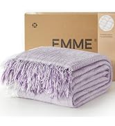 EMME Muslin Throw Blanket with Tassels, 100% Cotton Gauze, Khaki, 50"x60" | Soft Breathable Gauze...