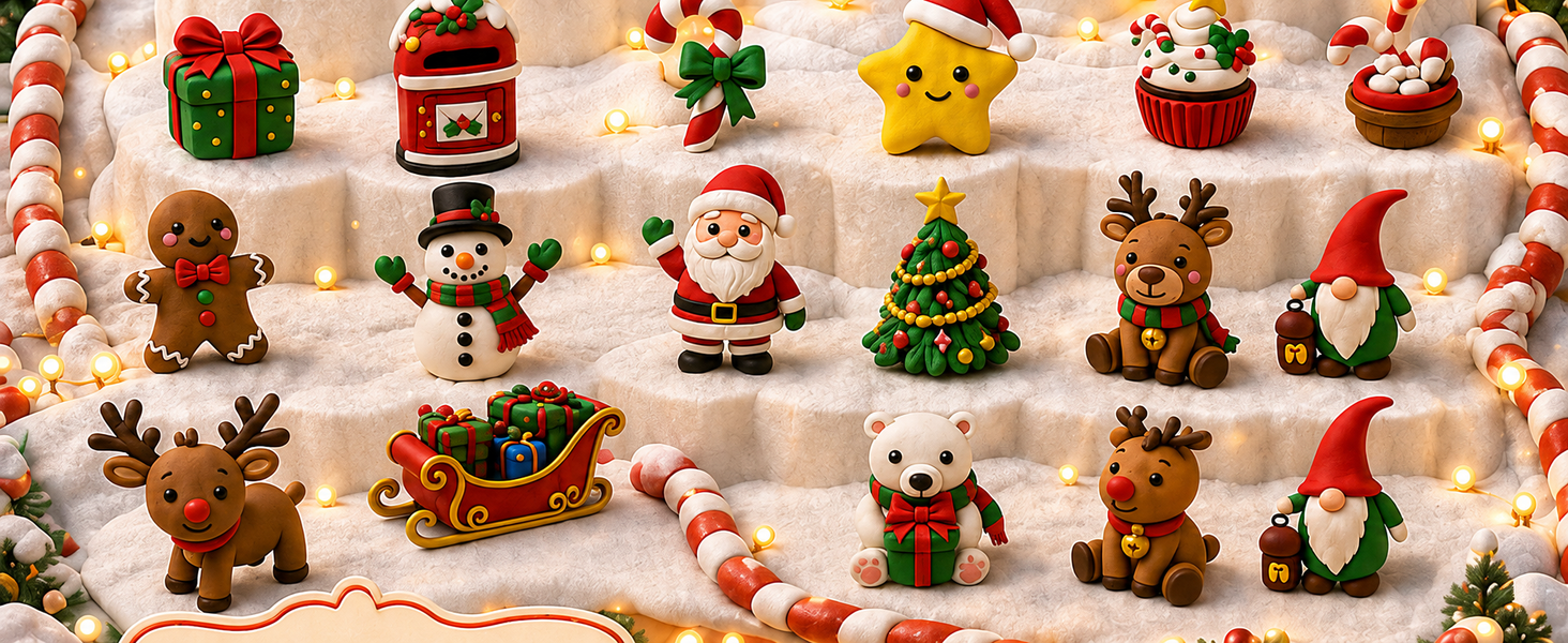 24 Christmas air dry clay