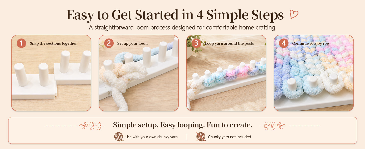 LZXMAAG chunky blanket loom for kids, adults, and seniors to enjoy DIY crafting