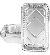 BBQ Future Aluminum Foil Grill Drip Pans Disposable Liners Heavy-Duty Grease Catcher for Char-Bro...