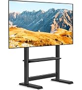 TVON Heavy Duty Rolling TV Stand for 55-100 inch Large Screens | Supports up to 172 lbs (150 lbs ...