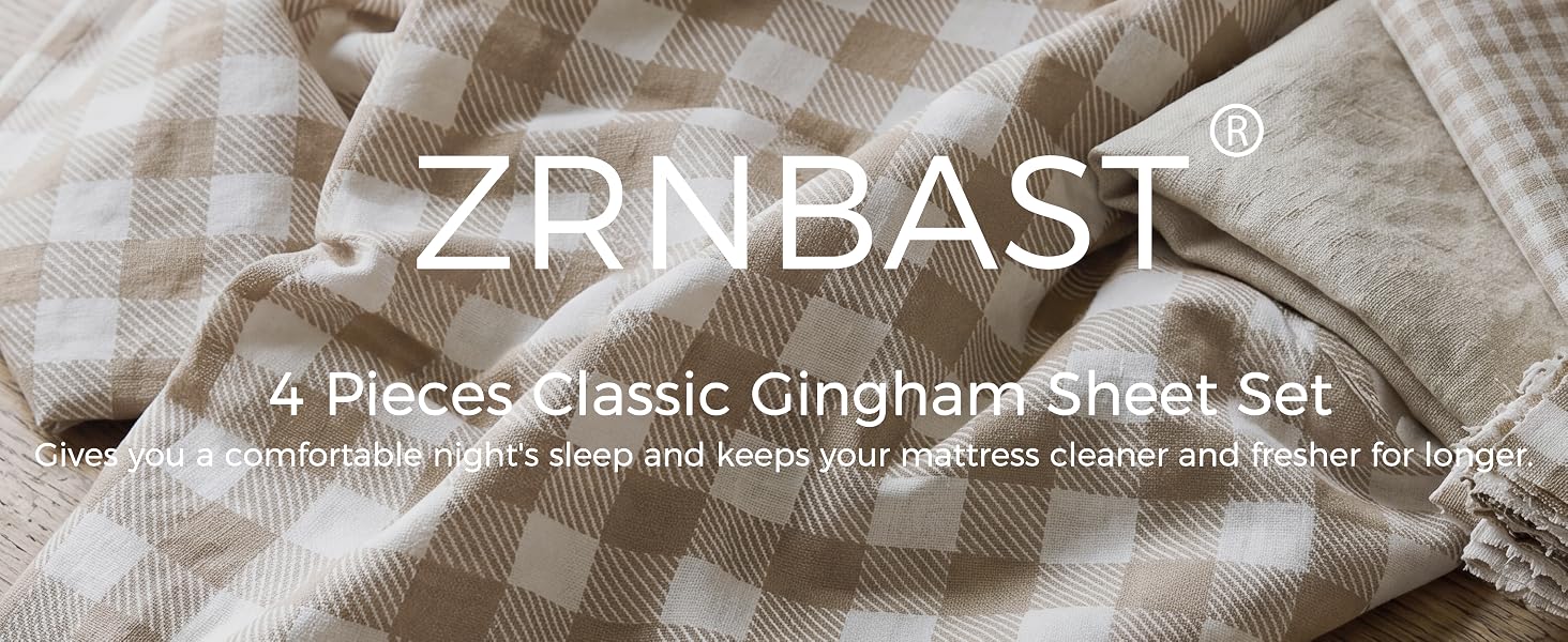 Gingham Sheet Set