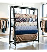 Zctptp Commercial Fabric Roll Storage Rack, 16 Rods Movable Metal Organizer | Sturdy cold-rolled ...