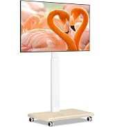 Heavy Duty Rolling TV Stand for 27-80 inch TVs up to 99 lbs | Stable Mobile TV Cart with Height A...