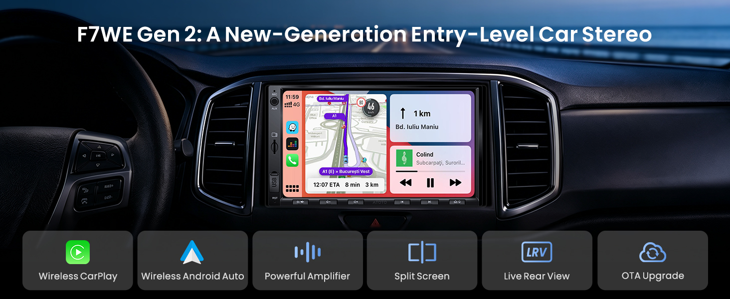 F7WE Double din car stereo