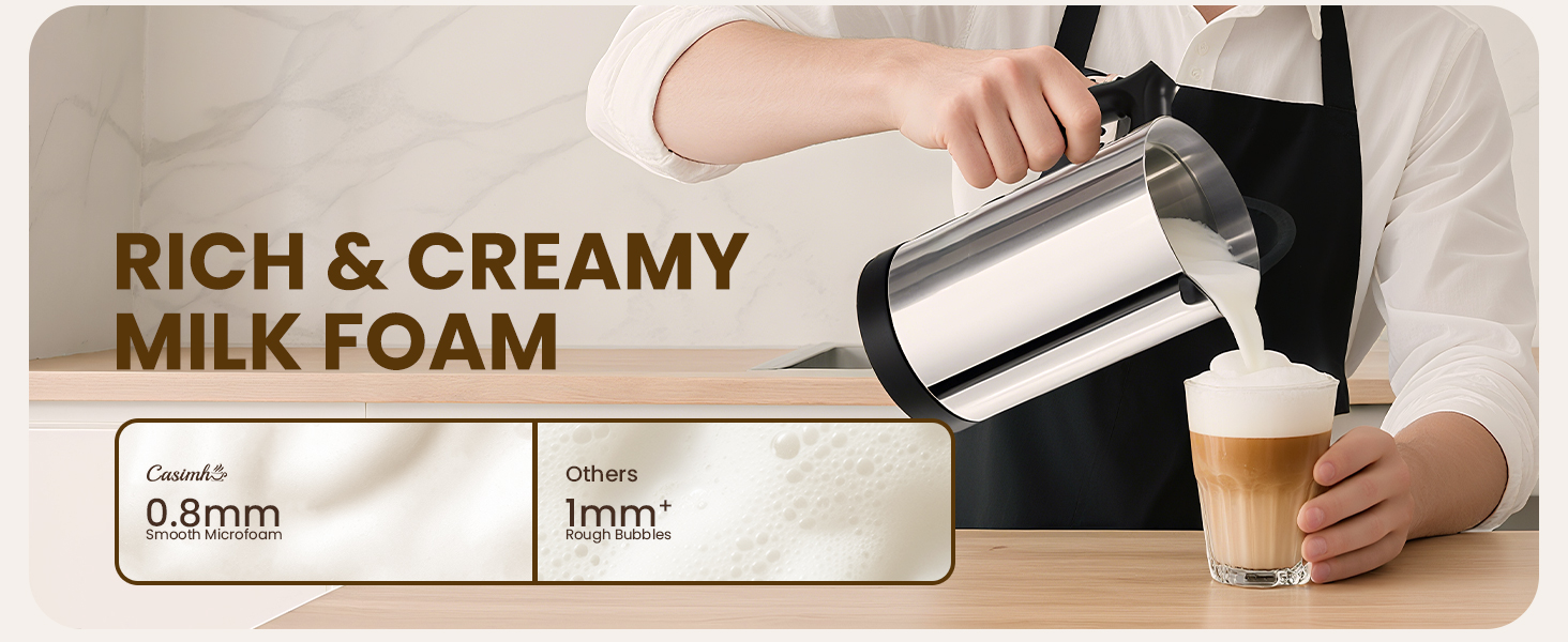 milk frother and steamer