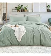EMME White Cotton Duvet Cover Queen Size 3-Piece Set Soft Cotton Bedding Comforter Cover Full Siz...