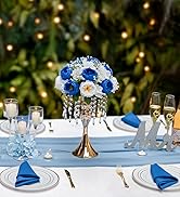 BLOSMON Fake Flower Balls Table Centerpieces, 2 Pcs, Large, Dusty Pink | 15.7" Dia Artifical Rose...