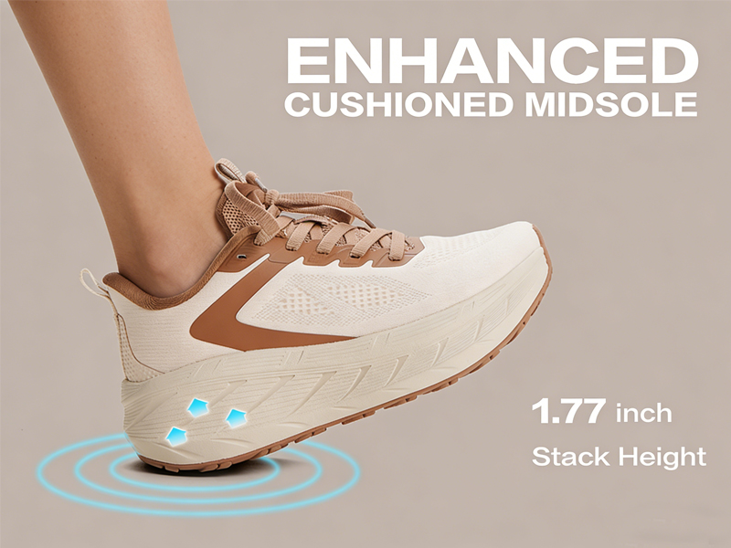 women thick sole wide toe box lightweight sneakers walking running shoes