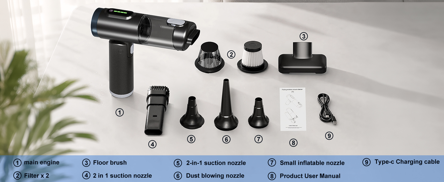 Car vacuum cleaning tools for seat gaps air vents dashboards keyboards and tight spaces