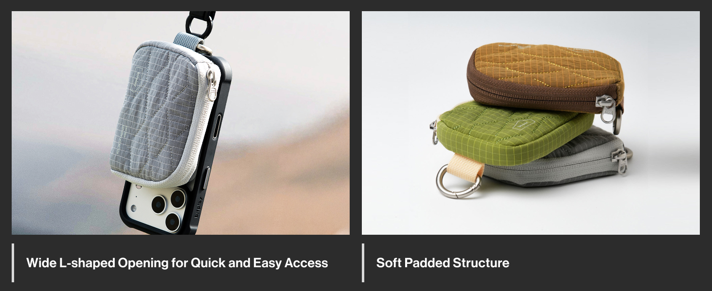 Magnetic quilted mini pouch