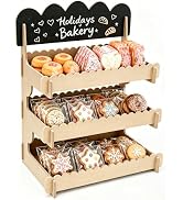 3-Tier Cookie Display Stand for Market Booths, Craft Fairs & Events | Wooden Cookie Stand with Ch...